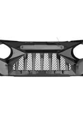 American Modified Demon Grille With Blue 5 Star Lights Bar Jeep Wrangler JL | Gladiator JT w/o TrailCam 2018-2024                                     - AMJPCA00112 - Image 6