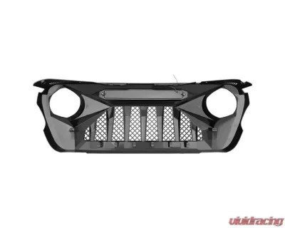 American Modified Demon Grille With Blue 5 Star Lights Bar Jeep Wrangler JL | Gladiator JT w/o TrailCam 2018-2024 - AMJPCA00112