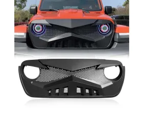American Modified Hawke Grille Matte Black Jeep Wrangler JL | Gladiator JT w/o TrailCam 2018-2024