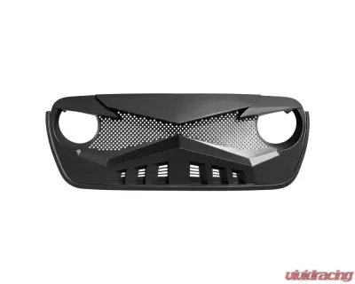American Modified Hawke Grille Matte Black Jeep Wrangler JL | Gladiator JT w/o TrailCam 2018-2024 - AMJPCA00114