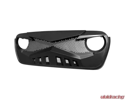 American Modified Hawke Grille Matte Black Jeep Wrangler JL | Gladiator JT w/o TrailCam 2018-2024 - AMJPCA00114
