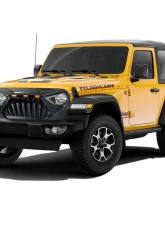 American Modified Goliath Grille With LED Amber Lights Matte Black Jeep Wrangler JL | Gladiator JT 2018-2024                                     - AMJPCA00115 - Image 2