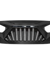 American Modified Goliath Grille With LED Amber Lights Matte Black Jeep Wrangler JL | Gladiator JT 2018-2024                                     - AMJPCA00115 - Image 4