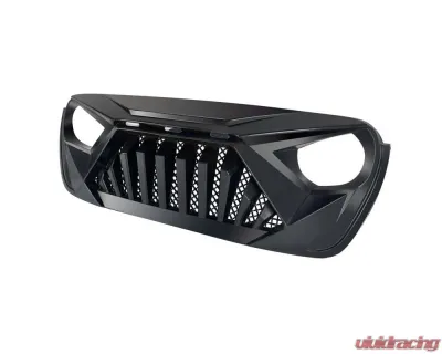 American Modified Goliath Grille With LED Amber Lights Matte Black Jeep Wrangler JL | Gladiator JT 2018-2024 - AMJPCA00115