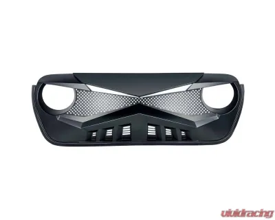 American Modified Hawke Grille With LED Eyebrow Matte Black Jeep Wrangler JK 2007-2018 - AMJPCA00118