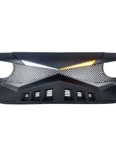 American Modified Hawke Grille With LED Eyebrow Matte Black Jeep Wrangler JK 2007-2018                                     - AMJPCA00118 - Image 3