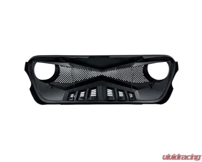 American Modified Hawke Grille With LED Eyebrow Matte Black Jeep Wrangler JK 2007-2018 - AMJPCA00118