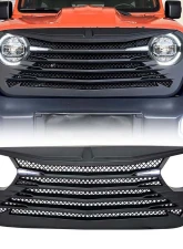 American Modified Tomahawke Grille With LED Eyebrow Light-Matte Black Jeep Wrangler JL | Gladiator JT w/o TrailCam 2018-2024                                     - AMJPCA00119 - Image 11