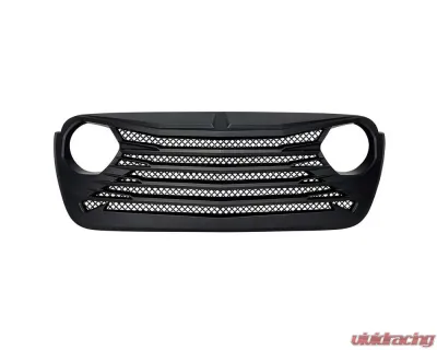 American Modified Tomahawke Grille With LED Eyebrow Light-Matte Black Jeep Wrangler JL | Gladiator JT w/o TrailCam 2018-2024 - AMJPCA00119