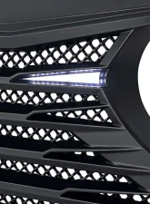 American Modified Tomahawke Grille With LED Eyebrow Light-Matte Black Jeep Wrangler JL | Gladiator JT w/o TrailCam 2018-2024                                     - AMJPCA00119 - Image 5
