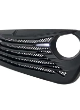 American Modified Tomahawke Grille With LED Eyebrow Light-Matte Black Jeep Wrangler JL | Gladiator JT w/o TrailCam 2018-2024                                     - AMJPCA00119 - Image 6