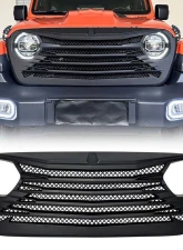 American Modified Tomahawke Grille Matte Black Jeep Wrangler JL | Gladiator JT w/o TrailCam 2018-2024                                     - AMJPCA00120 - Image 7