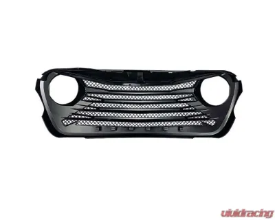 American Modified Tomahawke Grille Matte Black Jeep Wrangler JL | Gladiator JT w/o TrailCam 2018-2024 - AMJPCA00120
