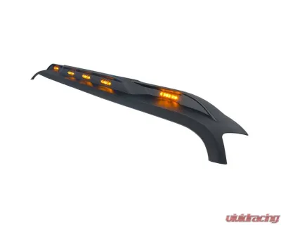 American Modified Front Hood Protector Stone Guard w/Amber LED Lights Jeep Wrangler JL | Gladiator JT 2018-2024 - AMJPCA00204