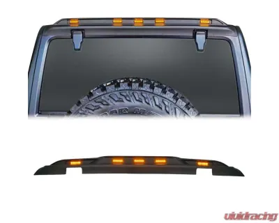 American Modified Rear Roof Spoiler w/Amber LED Lights Jeep Rangler JL 2018-2024 - AMJPCA00303