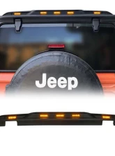 American Modified Rear Roof Spoiler w/Amber LED Lights Jeep Rangler JL 2018-2024                                     - AMJPCA00303 - Image 2