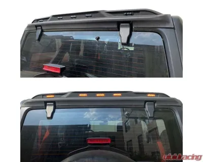 American Modified Rear Roof Spoiler w/Amber LED Lights Jeep Rangler JL 2018-2024 - AMJPCA00303