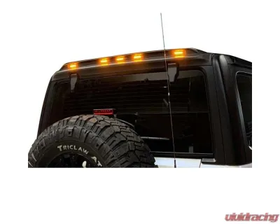 American Modified Rear Roof Spoiler w/Amber LED Lights Jeep Rangler JL 2018-2024 - AMJPCA00303