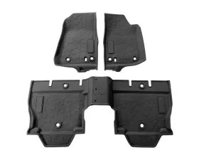 American Modified All-Weather Front and Rear Floor Mats Black Jeep Wrangler JL | Gladiator JT 2018-2022