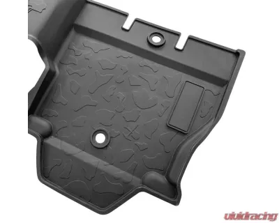 American Modified All-Weather Front and Rear Floor Mats Black Jeep Wrangler JL | Gladiator JT 2018-2022 - AMJPCA03101