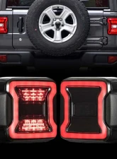 American Modified LED Tail Lights w/Smoked Lens Jeep Wrangler JL 2018-2024                                     - AMJPCA03301 - Image 7