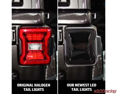 American Modified LED Tail Lights w/Smoked Lens Jeep Wrangler JL 2018-2024 - AMJPCA03301