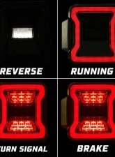American Modified LED Tail Lights w/Smoked Lens Jeep Wrangler JL 2018-2024                                     - AMJPCA03301 - Image 6