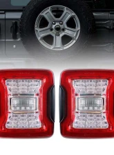 American Modified LED Tail Lights w/Clear Lens Jeep Wrangler JL 2018-2024                                     - AMJPCA03302 - Image 2