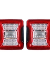 American Modified LED Tail Lights w/Clear Lens Jeep Wrangler JL 2018-2024                                     - AMJPCA03302 - Image 3