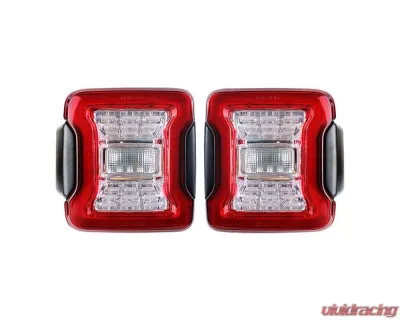 American Modified LED Tail Lights w/Clear Lens Jeep Wrangler JL 2018-2024 - AMJPCA03302