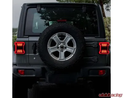 American Modified LED Tail Lights w/Clear Lens Jeep Wrangler JL 2018-2024 - AMJPCA03302