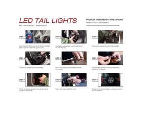 American Modified LED Tail Lights w/Clear Lens Jeep Wrangler JL 2018-2024