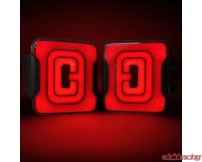 American Modified Tunnel Tail Lights w/Smoked Lens Jeep Wrangler JL 2018-2024 - AMJPCA03303