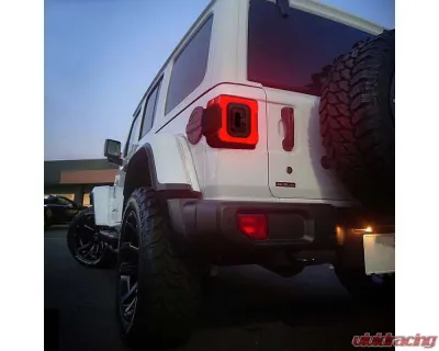 American Modified Tunnel Tail Lights w/Smoked Lens Jeep Wrangler JL 2018-2024 - AMJPCA03303