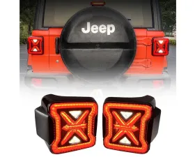 American Modified Arrow Tail Lights w/Smoked Lens Jeep Wrangler JL 2018-2024