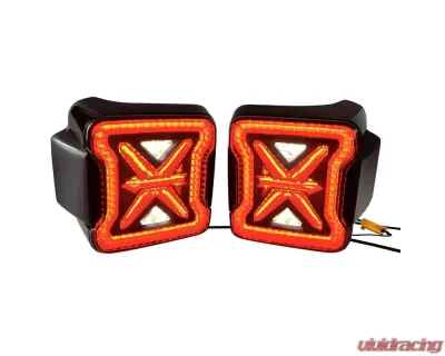 American Modified Arrow Tail Lights w/Smoked Lens Jeep Wrangler JL 2018-2024 - AMJPCA03304