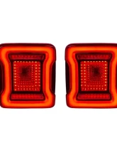 American Modified Tunnel Tail Lights w/Red Lens Jeep Wrangler JL 2018-2024                                     - AMJPCA03305 - Image 8