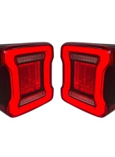 American Modified Tunnel Tail Lights w/Red Lens Jeep Wrangler JL 2018-2024                                     - AMJPCA03305 - Image 4