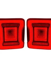 American Modified Tunnel Tail Lights w/Red Lens Jeep Wrangler JL 2018-2024                                     - AMJPCA03305 - Image 6