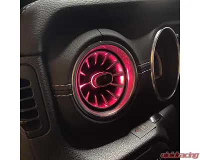 American Modified Turbo Air AC Vent With Ambient Light Jeep Wrangler JL/JT | Gladiator 2018-2024 - AMJPCB00502