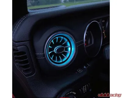 American Modified Turbo Air AC Vent With Ambient Light Jeep Wrangler JL/JT | Gladiator 2018-2024 - AMJPCB00502