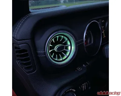 American Modified Turbo Air AC Vent With Ambient Light Jeep Wrangler JL/JT | Gladiator 2018-2024 - AMJPCB00502