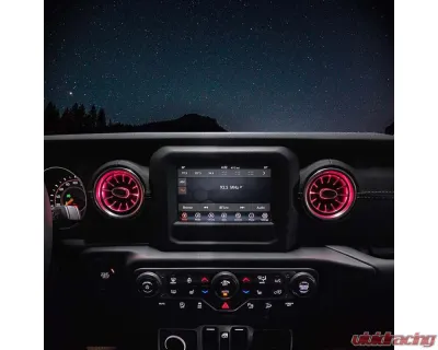 American Modified Turbo Air AC Vent With Ambient Light Jeep Wrangler JL/JT | Gladiator 2018-2024 - AMJPCB00502