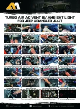 American Modified Turbo Air AC Vent With Ambient Light Jeep Wrangler JL/JT | Gladiator 2018-2024                                     - AMJPCB00502 - Image 18