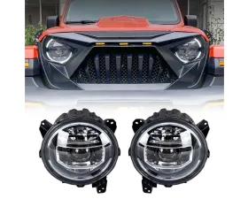 American Modified 9 Inch LED Halo HeadLights With Start-Up Animation Jeep Wrangler JL | Gladiator JT 2018-2024