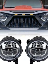 American Modified 9 Inch LED Halo HeadLights With Start-Up Animation Jeep Wrangler JL | Gladiator JT 2018-2024                                     - AMJPCC00101 - Image 6