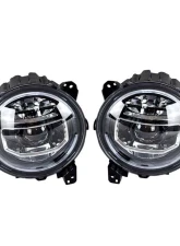 American Modified 9 Inch LED Halo HeadLights With Start-Up Animation Jeep Wrangler JL | Gladiator JT 2018-2024                                     - AMJPCC00101 - Image 2