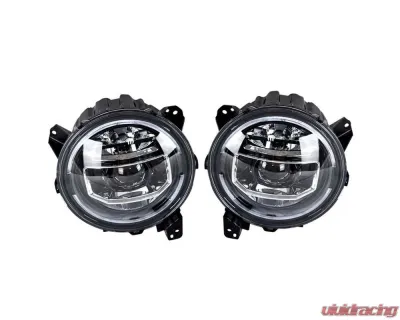 American Modified 9 Inch LED Halo HeadLights With Start-Up Animation Jeep Wrangler JL | Gladiator JT 2018-2024 - AMJPCC00101