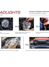 American Modified 9 Inch LED Halo HeadLights With Start-Up Animation Jeep Wrangler JL | Gladiator JT 2018-2024                                     - AMJPCC00101 - Image 6