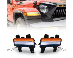 American Modified Sequential Turn Signals - Smoked Jeep Wrangler JL | Gladiator JT 2018-2024